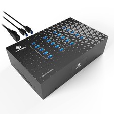 20-Port USB 3.0 Hub 5Gbps Data Transfer with 200W Power Supply & Brackets picture