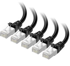 Black, 5 Pk - 3FT, Cable Matters Cat6a, 10 Gbps Shielded Ethernet Patch Cable picture
