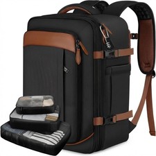 Vancropak 40L Travel Backpack Flight Approved Carry Large, Dark Black Brown picture