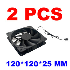 (Lot of 2) 120x120x25mm Computer Case Fan 3-Pin 62 CFM Quiet picture