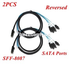2PCS Reverse SFF-8087 36PIN to 4 SATA 7-Pin Motherboard Data Adapter Cable 1M picture