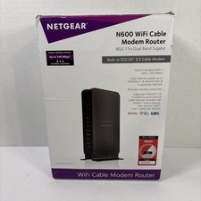 Netgear N600 C3700 WiFi Cable Modem Router 8x4 DOCSIS 3.0 Dual Band Gigabit picture