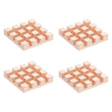 4 Pcs Copper Heatsink 15x15x3mm, Heat Sink Cooler Radiator for picture