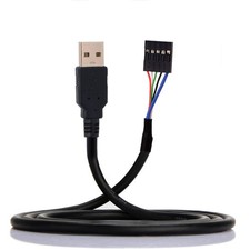 USB 2.0 2.54mm 5-Pin Internal Dupont Header to USB-A Cable 50cm picture