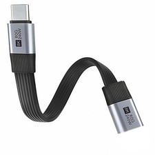 7.87Inch USB C Short Flat Cable Support PD 240W/80Gbps/16K@30Hz Video/OTG picture