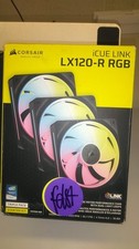 Corsair iCUE Link LX120-R RGB 120mm PWM Reverse Fans Dual Light Loops - Black picture