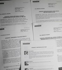1990 Symantec 4 Press Releases & Corporate Fact Sheet - SAM, More, Time-Line etc picture