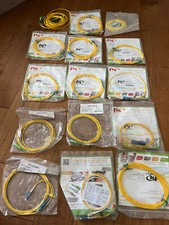 Lot of 16 Simplex 9/125 assorted Fiber Optic Optical Patch Cables  FIS Patchcord picture