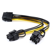 For Desktop GPU 6 Pin Female to Dual PCI-E 8 Pin Male Adapter High Quality picture