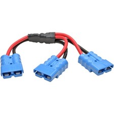 Tripp Lite 1ft Y Splitter Cable for select BatteryPacks 175A DC Connectors Blue picture