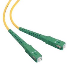 10 PACK LOT 30m SC(APC)-SC(APC) Simplex 9/125 OS2 Singlemode Yellow OFNR 100FT picture