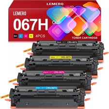 LEMERO 067H 4-Pack Toner for Canon MF656Cdw MF654Cdw MF653Cdw LBP632Cdw picture