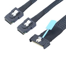 PCI-E 5.0 MCIO 8X 74P TO 2X 36P Mini SAS SFF-8087 Extension Cable For servers picture