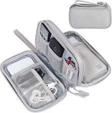 Waterproof Electronics Organizer Travel Bag Carrying Case for Cord, Charger, USB picture