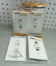 DataComm Electronics 2 Port Keystone Wall Plate White 20-3012-WH Lot of 10 picture