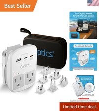 35W Universal Travel Adapter Kit – 2  sockets, USB-A, USBC, 1x PD 35W USB-C a... picture