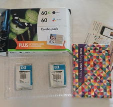 2017 New Genuine HP 60XL Black and 60 Tri-Color Ink Cartridges Combo Pack picture
