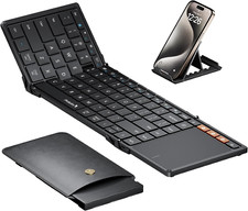 Teclado Bluetooth Plegable, Teclado Inalambrico Plegable Con Bolsillo Portat... picture