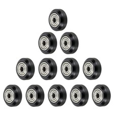 12pcs 3D Printer Wheels Big Slot POM Pulley Wheels Gantry Wheel Black 625zz, picture
