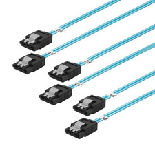 ADCAUDX 3 Pack SATA III 6Gbps Data Cables 1M Thin Flexible Straight SATA Cables picture