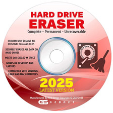 Hard Drive Eraser Wiper Format and Destroy Data Clean PC Disk Eraser Cleaner NEW picture
