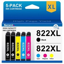 822XL T882XL Ink Cartridge For  WorkForce Pro WF3820 WF4833 WF4820 5pack picture