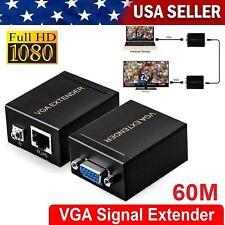 NEW VGA Extender Over Ethernet Cable RJ45 To VGA Signal Extender 60M Transmitter picture