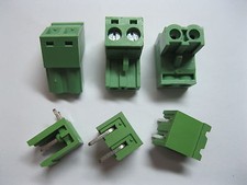 120 pcs 5.08mm Angle 2 pin Screw Terminal Block Connector Pluggable Type Green picture