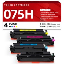 ** NEW Canon Compatible Toner | 075H / 075 | Black / Color | High Yield | 4-Pack picture