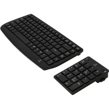 Onn 2.4GHz Wireless Keyboard 87-Key 18-Key Numpad USB Receiver Black - New picture