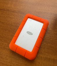 Used LaCie Rugged 5TB External Hard Drive USB-C USB 3.0 Portable Orange  picture