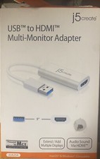 j5create USB A 3.0 HDMI Adapter - White - package is worn - BRAND NEW picture