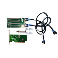 Built-in SFF-8654 SlimSAS To 4 Port PCIe X4 X4 PCIe 4.0 Slot Adapter + 2*Cable picture
