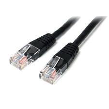 StarTech.com 15m Cat5e Patch Cable with Molded RJ45 Connectors - Black - Cat5e E picture
