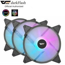 AIGO C6 3 Pack RGB LED Computer Case Fan PC Cooling Fan 120mm 12V 4Pin Colorful picture