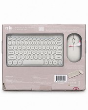 Cylo Liv Wireless Bluetooth Keyboard & Mouse Set White CY-01204 picture