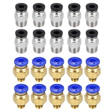 20 Pcs PC4-M6/M10 Straight Fittings, for 2x4mm Tubes, Blue/Black picture