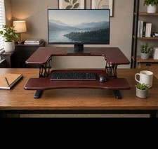 Laptop Sit-Stand Desk Riser for Home Office + Table Tops – Fully Assembled picture
