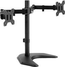 VIVO STAND-V002F Dual LED LCD Monitor Free-Standing Desk Stand for 2 Screens up picture