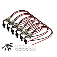 6Pcs 5.5x2.1mm DC Power Jack Threaded Female Panel Mount Barrel Connectors picture