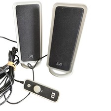 HP Powered Multimedia Computer Speakers Desktop Audio Volume Control Pod Set picture