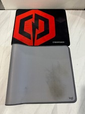 CYBERPOWERPC Gaming Mousepad MO 101 (14X12) & Logitech Desk Mat Grey (28X12) picture