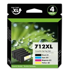 4X 712XL Ink Cartridges for HP for DesignJet T210 T230 T250 T630 T630 T650 T650 picture