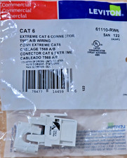 (QTY:2) Leviton 6110G-RW6, CAT6A Network Jack Extreme white 10 Gigabit Keystone picture