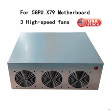 NEW 5 GPU Cards     Open Air PC Mining Server Chassis Frame Case + 3Pcs Fans picture