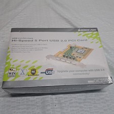 Iogear Gic250u Hi Speed 5 Port Usb 2.0 Pci Card New In Box picture