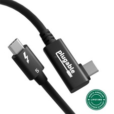 Plugable Thunderbolt 5 240W Cable with Right Angle Connector (80cm / 2.6ft) picture
