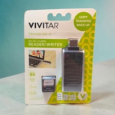 Vivitar 50 In 1 Card Reader Writer USB 2.0 Transfer It Back New Sealed picture