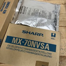 Genuine Sharp MX-70NVSA Developer CMYK + MX-70NVBA Black Developer OEM NEW NIB picture