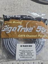 NEW EVNSL640-0100 BLACK BOX 100FT GIGATRUE 550 CAT6 PATCH CABLE @86 picture